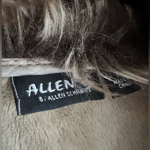 Vintage 90s Y2K Allen B. Schwartz Distressed Faux Fur Jacket Boho Coat Size M - Picture 4 of 7